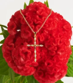 Femme Souleiado Bijoux | Collier Croix ARLÉSIENNE fine
