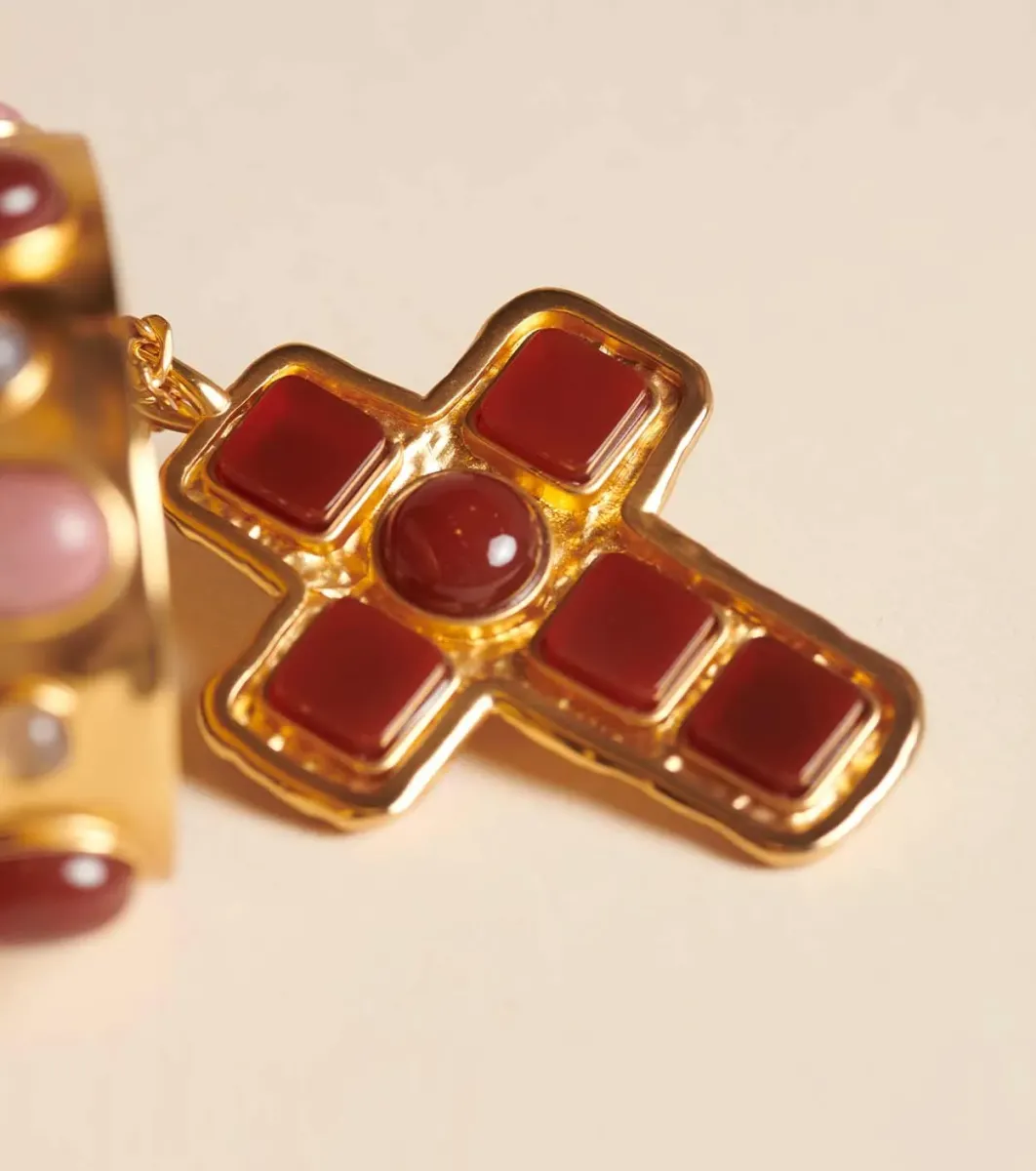 Femme Souleiado Bijoux | Collier Croix OCCITANE