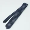 Homme Souleiado Cravates | Cravate en soie jacquard PETIT SAPIN Noir blanc