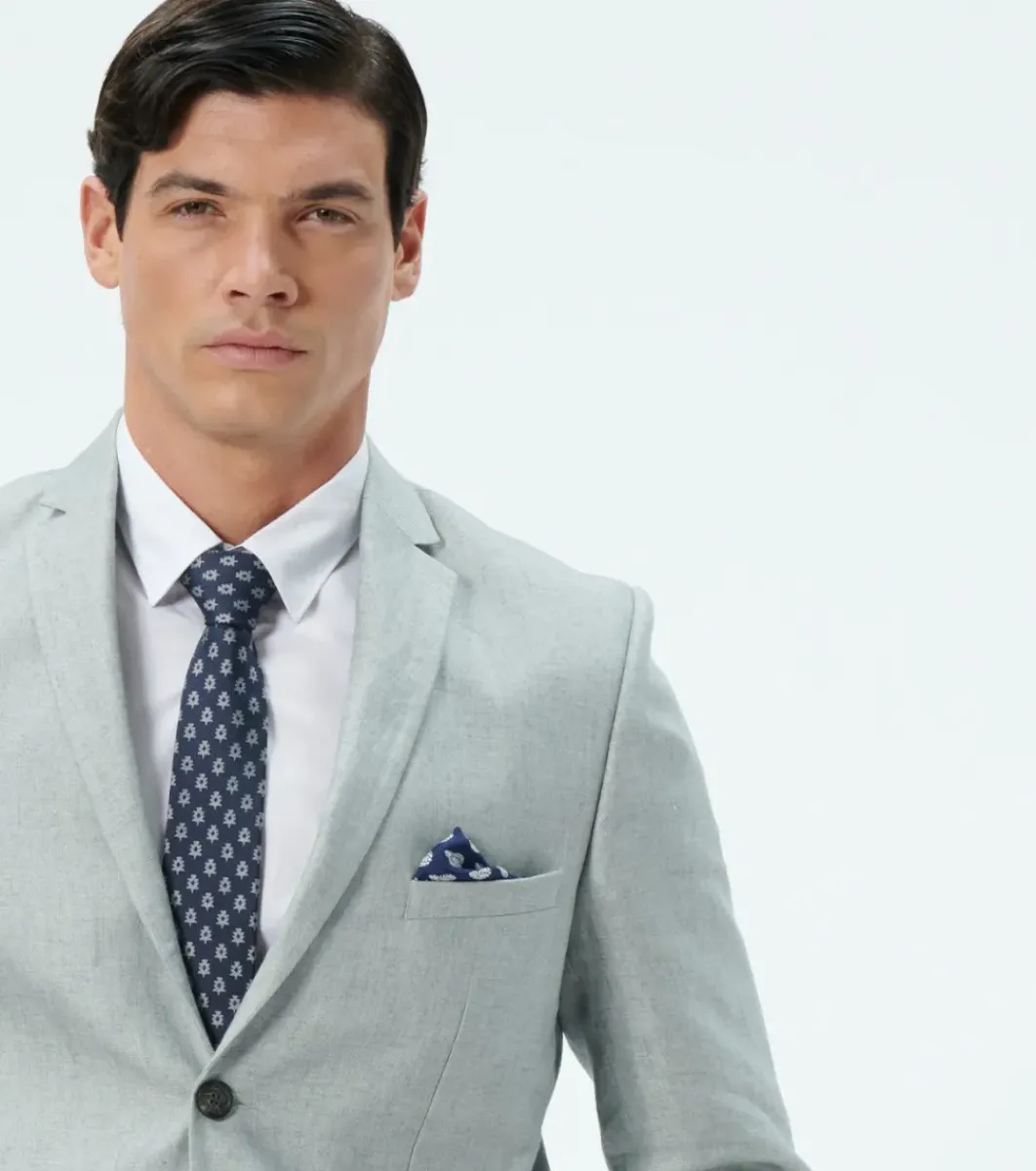 Homme Souleiado Cravates | Cravate en soie jacquard PETIT SAPIN Noir blanc