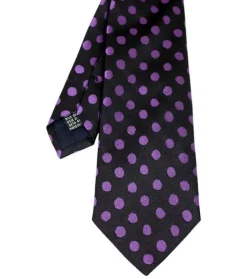 Homme Souleiado Cravates | Cravate soie "Gipsy" pois violets