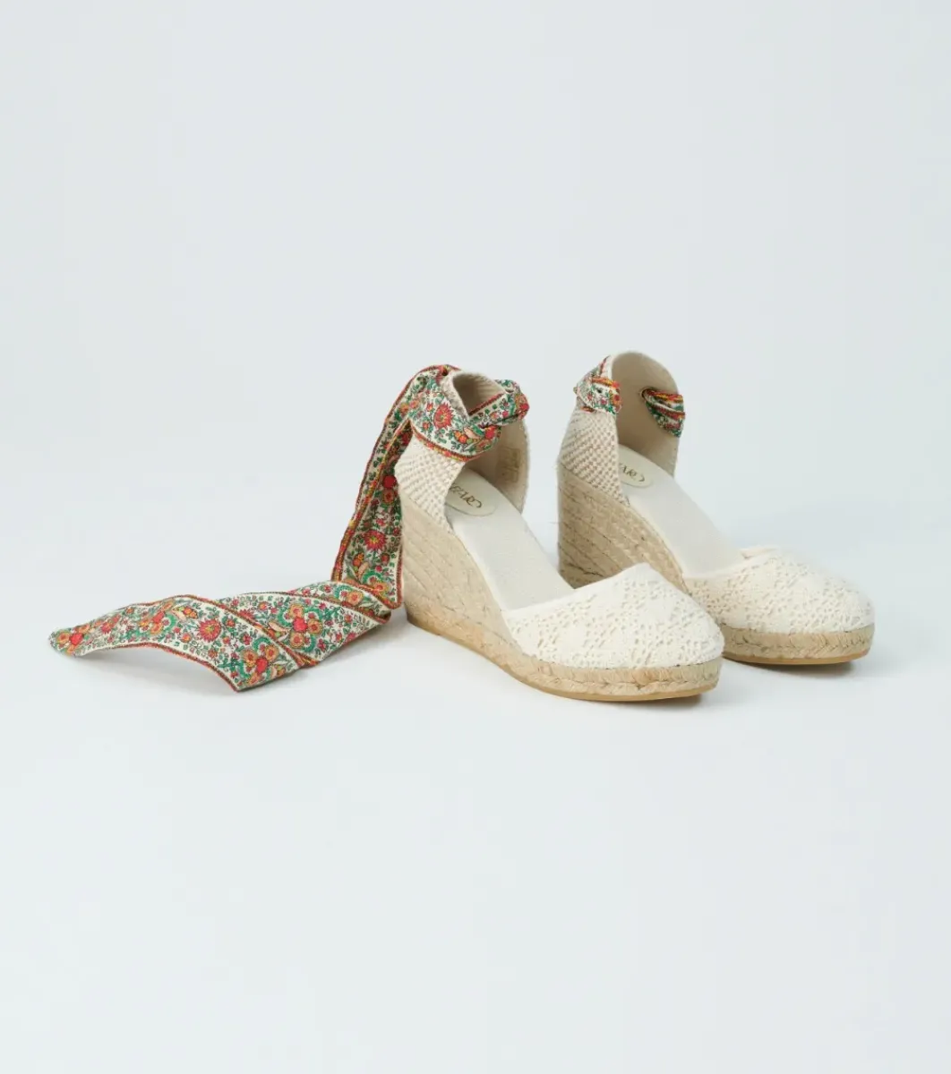 Femme Souleiado Chaussures | Espadrilles DULCE Frise Chardon nacre corail