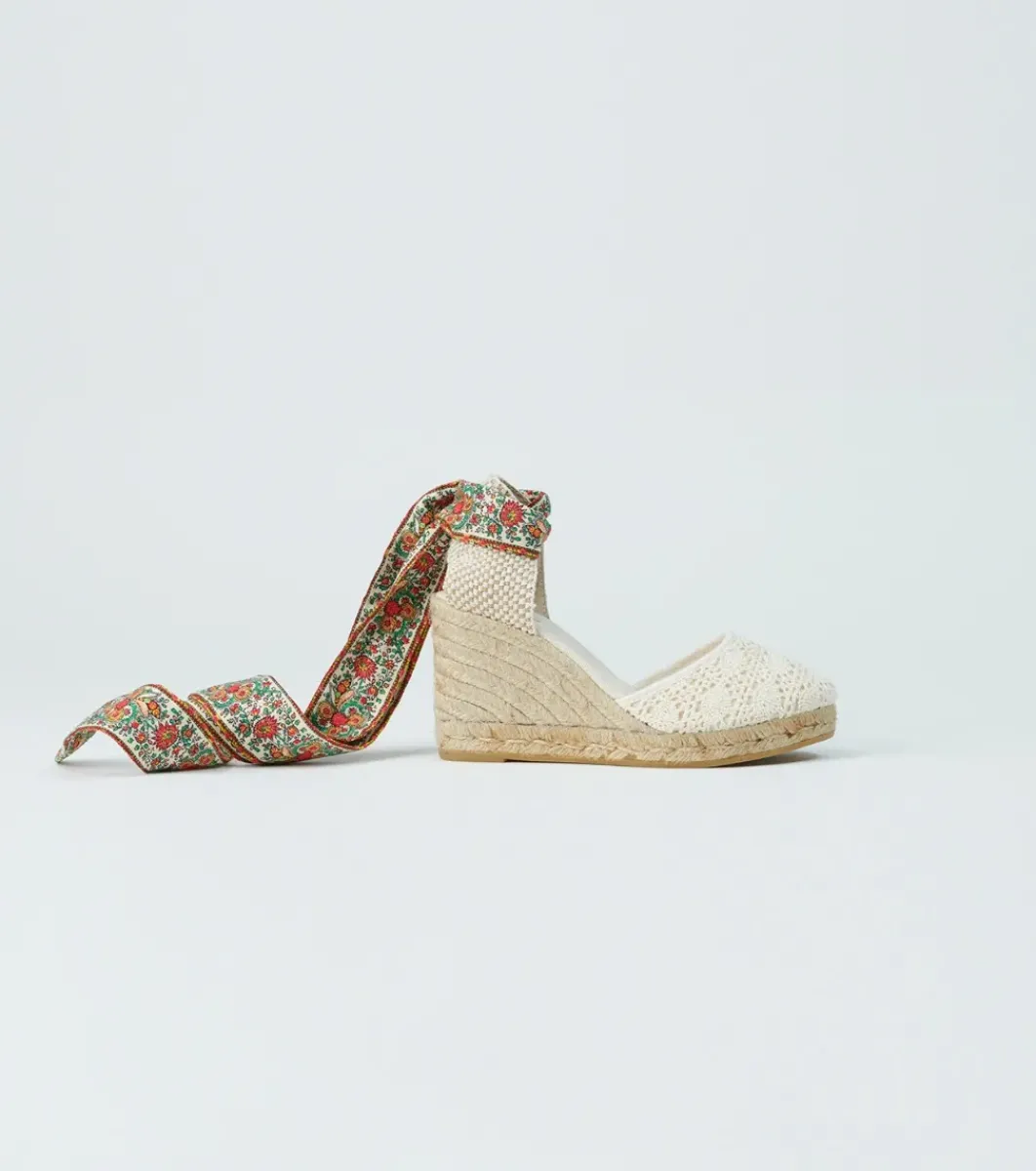 Femme Souleiado Chaussures | Espadrilles DULCE Frise Chardon nacre corail