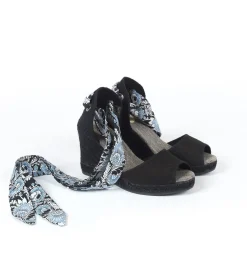 Femme Souleiado Chaussures | Espadrilles JULINA Le Petit Artichaud noir ciel