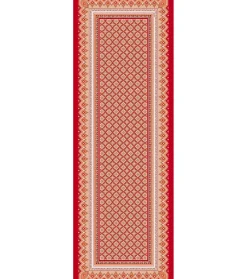 Femme Souleiado Étole | Toute La Collection | Etole laine et soie PRECIEUX rouge beige 65 x 190 cm