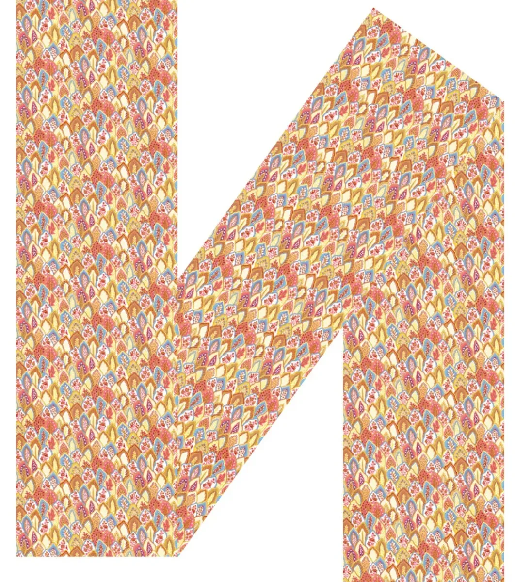 Femme Souleiado Étole | Toute La Collection | Etoles PLUME jaune aqua 70 x 200 cm