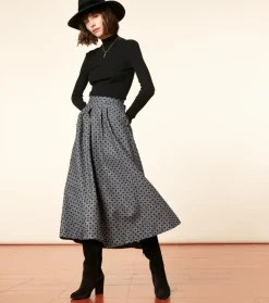 Femme Souleiado Jupes | Jupe ALIETTE Trèfle Carreaux