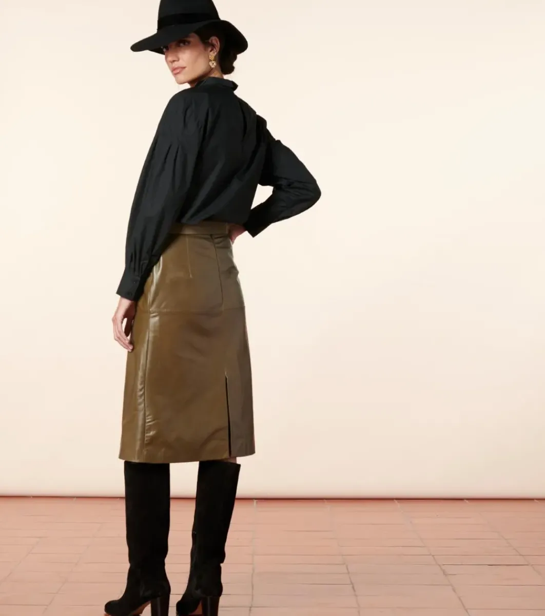 Femme Souleiado Jupes | Jupe BATISTA Cuir