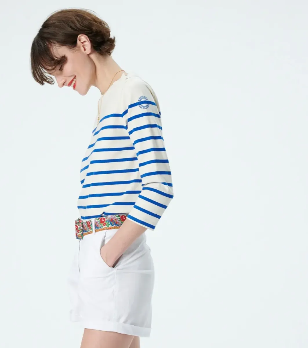 Femme Souleiado T-shirts & Débardeurs | Marinière FRANÇOU marine blanc