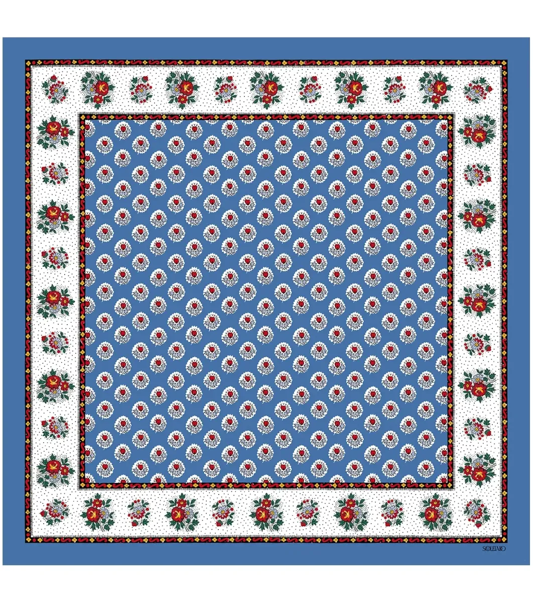 Femme Souleiado Carré Coton | Toute La Collection | Mouchoir coton FLEUR D'ARLES 45 x 45 cm