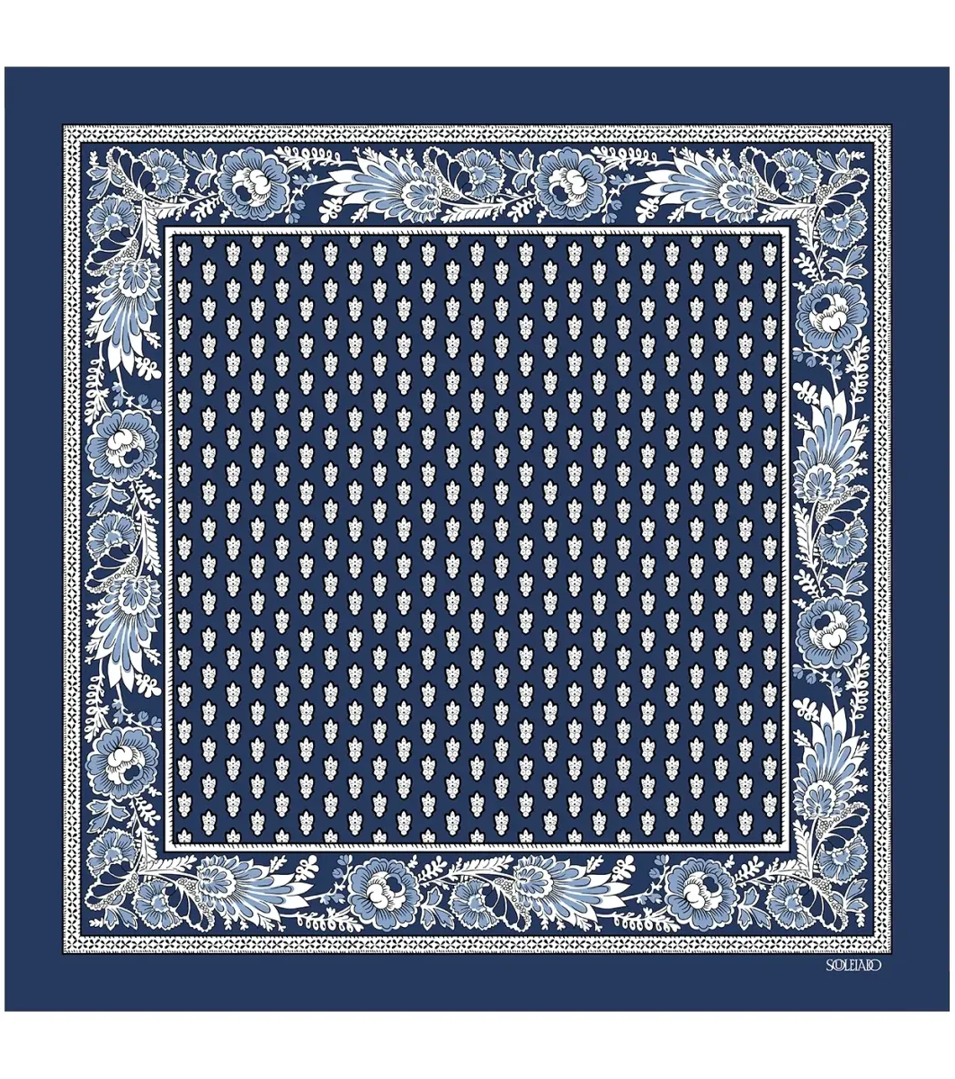 Femme Souleiado Carré Coton | Toute La Collection | Mouchoir coton LA MOUCHE 45 x 45 cm