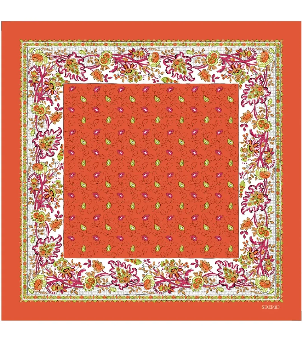 Souleiado Carré Coton | Toute La Collection | Mouchoir en coton LAURA 45 x 45 cm