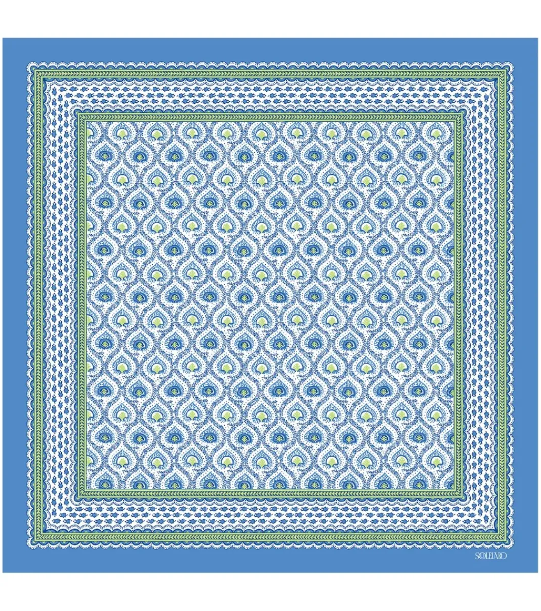 Souleiado Carré Coton | Toute La Collection | Mouchoir en coton TRÈFLES 45 x 45 cm