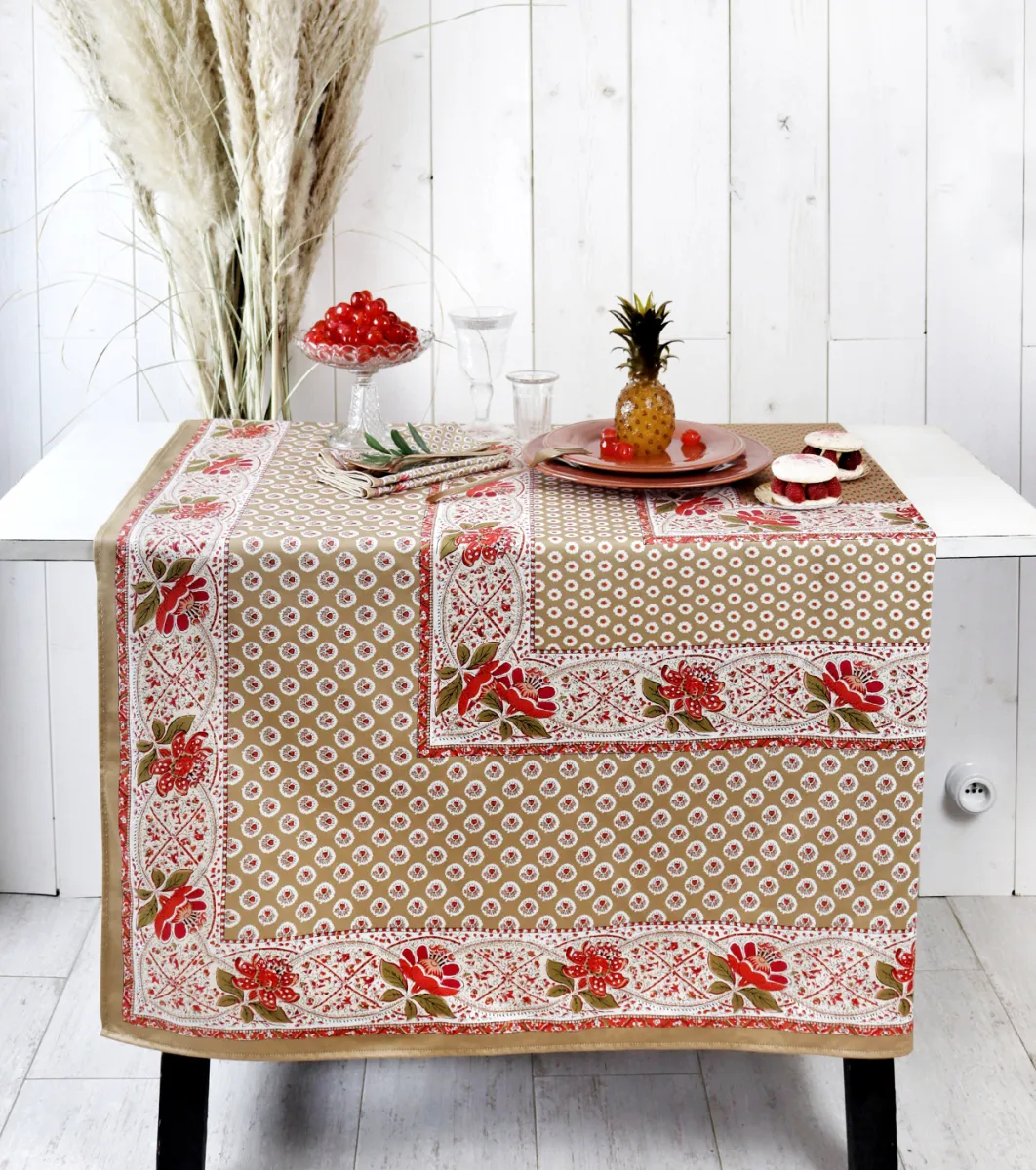 Souleiado Nos Tables Automnales | Nappe carrée « Baumanière »