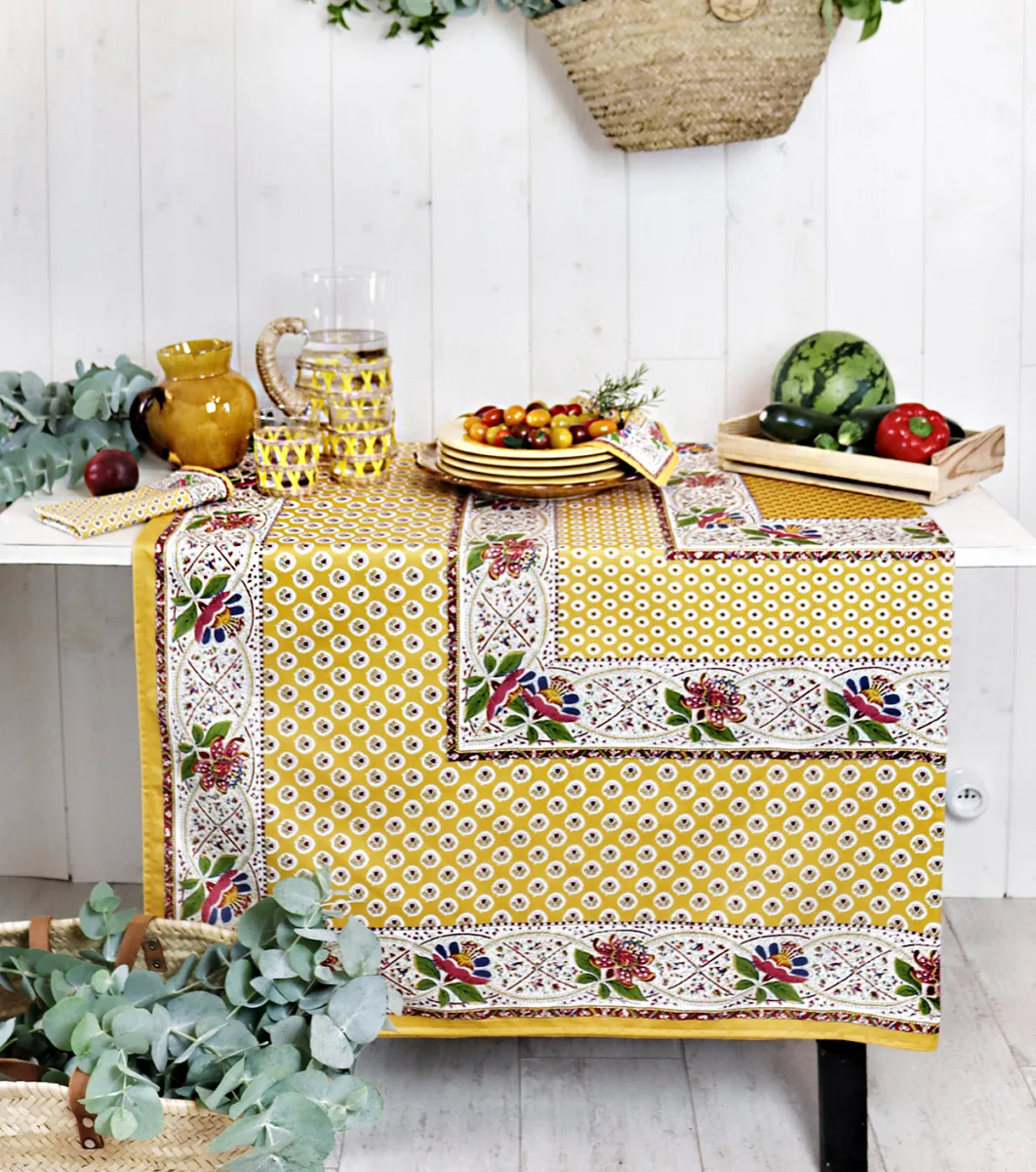 Souleiado Nos Tables Automnales | Nappe carrée « Baumanière »