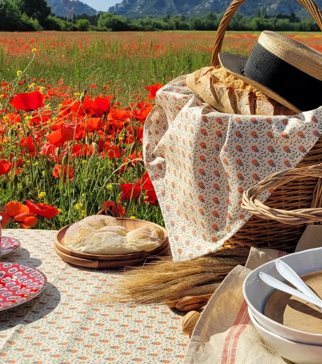 Souleiado Nos Tables Automnales | Nappe enduite ''Fleur des Champs''