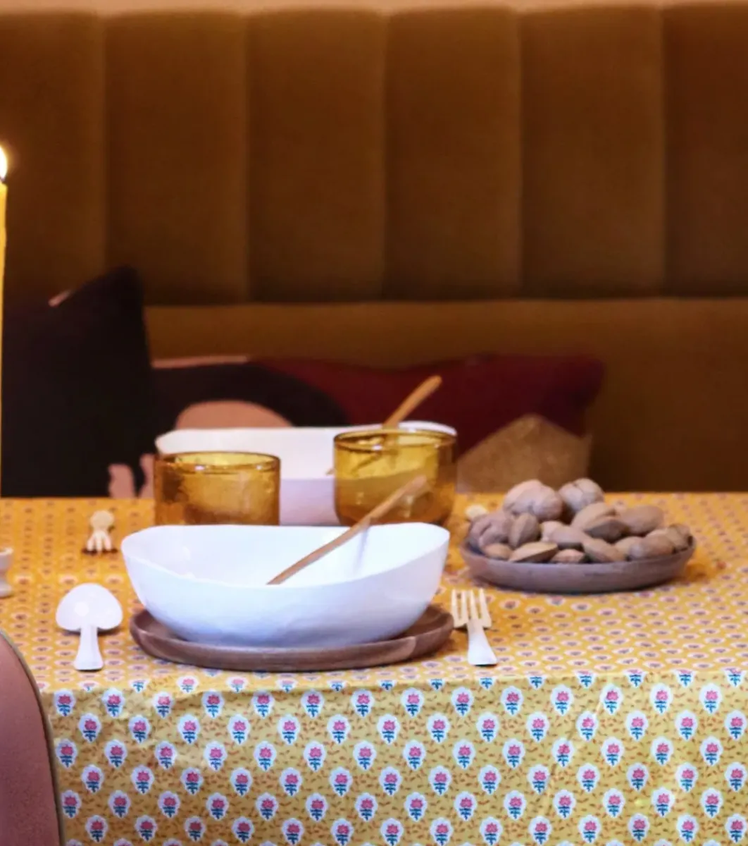 Souleiado Nos Tables Automnales | Nappe enduite "Fleur des Champs''
