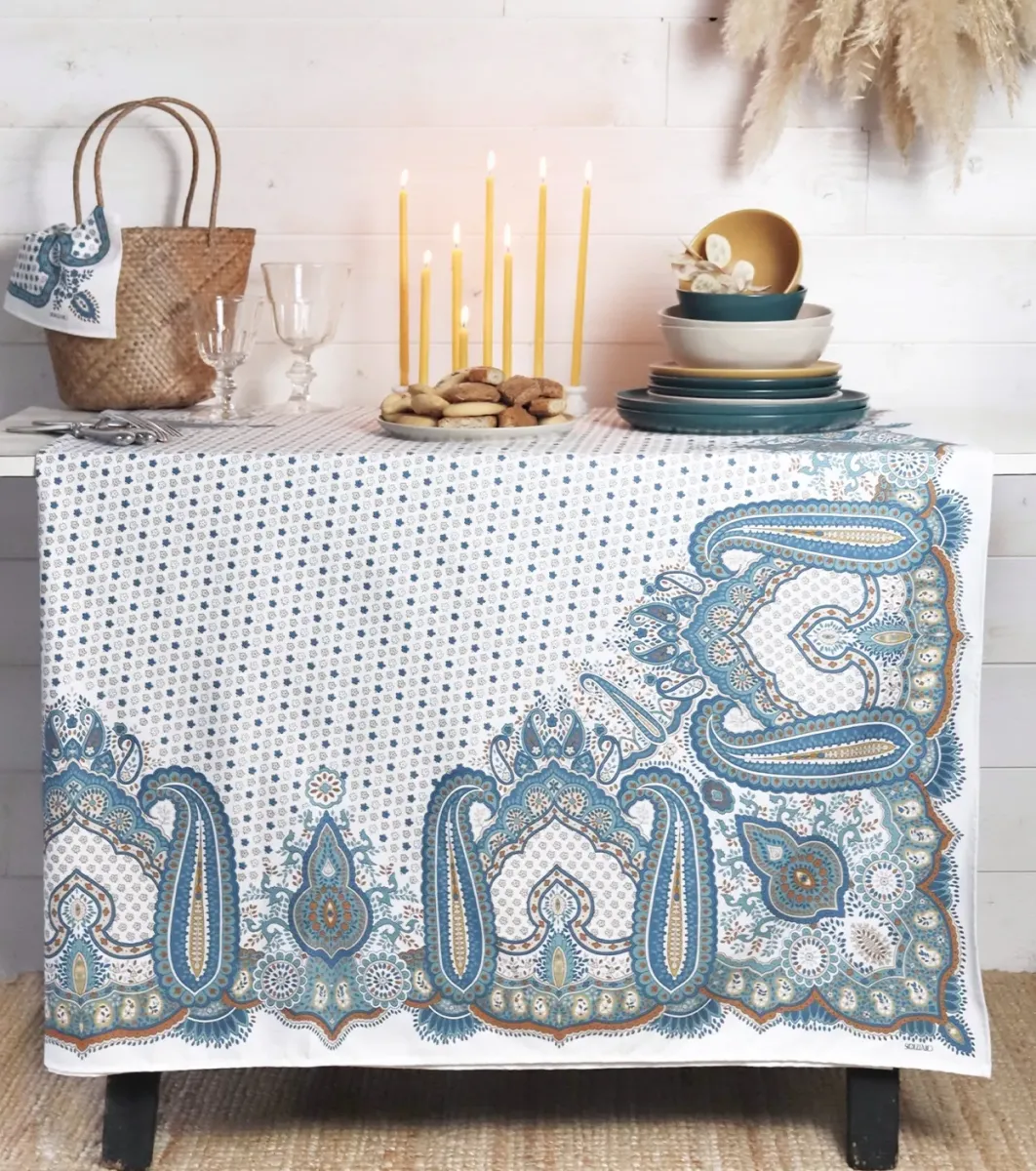 Souleiado Nos Tables Automnales | Nappe rectangulaire SERVANES blanc