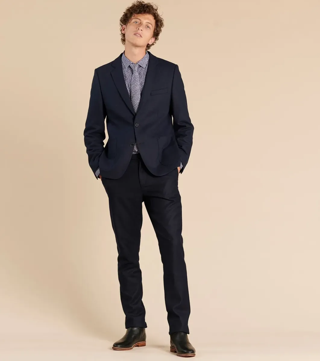 Homme Souleiado Pantalons | Pantalon MARIO lainage bleu nuit