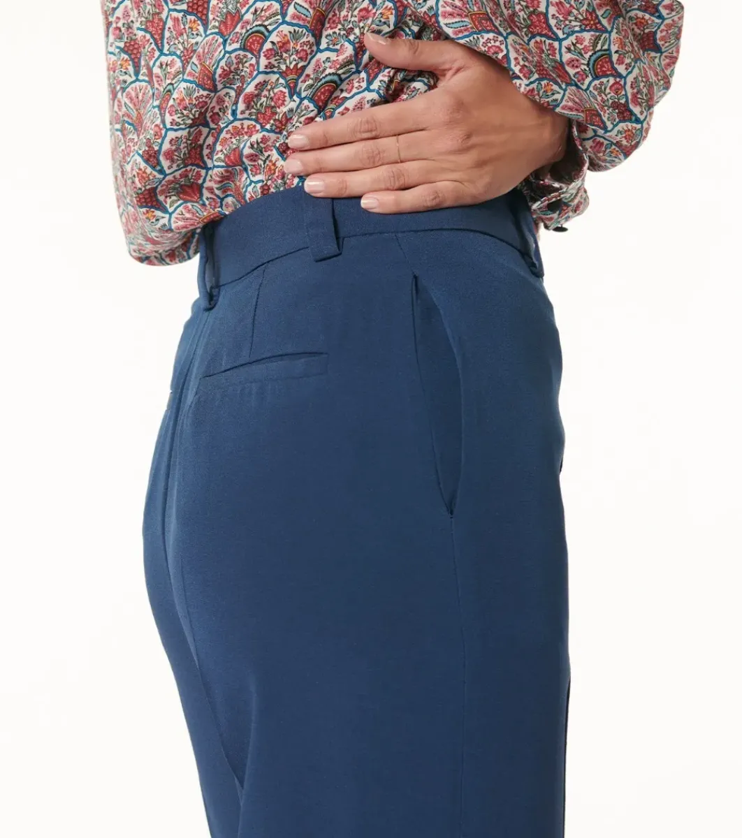 Femme Souleiado Pantalons | Pantalon PRISCA bleu pétrole