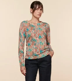 Femme Souleiado Pulls & Cardigans | Pull PERLA Plume aqua orange