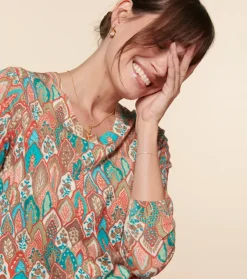 Femme Souleiado Pulls & Cardigans | Pull PERLA Plume aqua orange