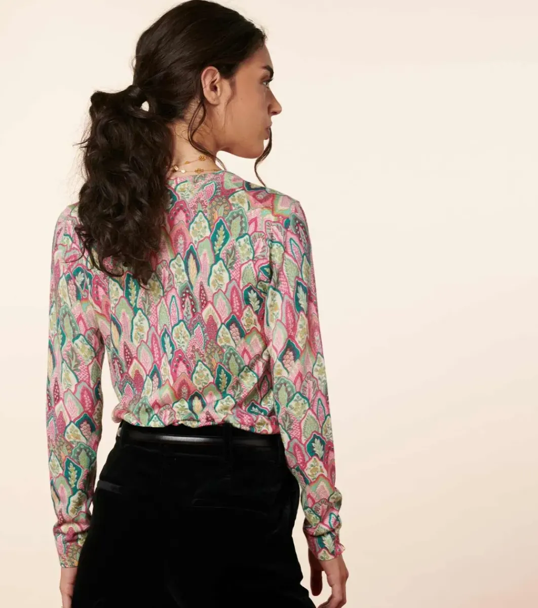 Femme Souleiado Pulls & Cardigans | Pull PERLA Plume émeraude rose