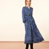 Femme Souleiado Robes | Robe BJORK Azulejos bleu blanc