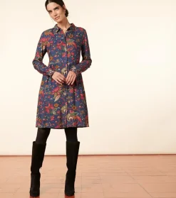 Femme Souleiado Robes | Robe FRANCE Héron marine fuchsia