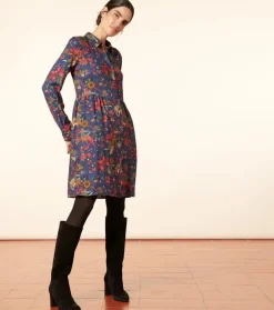 Femme Souleiado Robes | Robe FRANCE Héron marine fuchsia