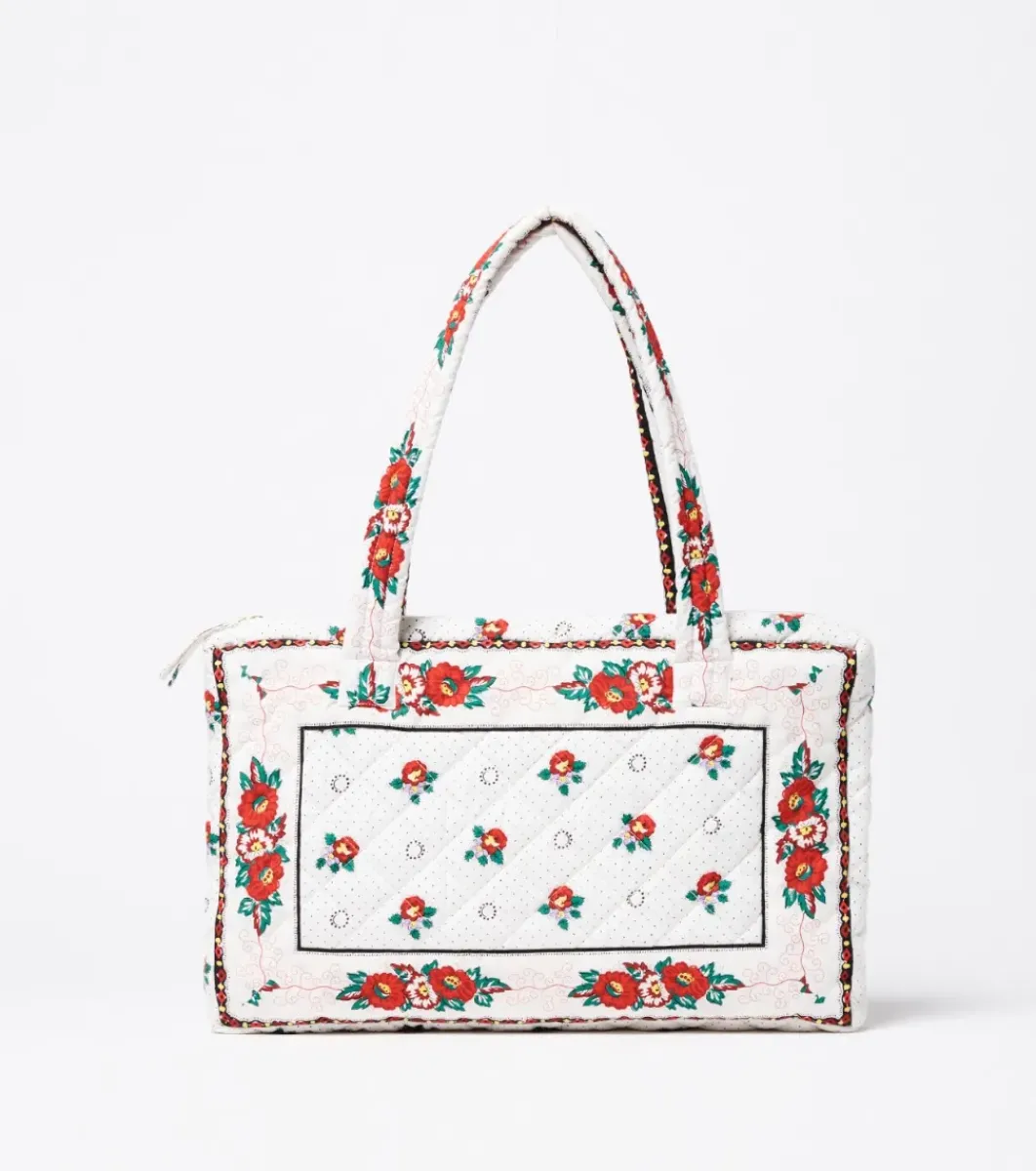 Femme Souleiado Cabas | Ligne Adiana | Sac à main ADIANA Printemps blanc rouge