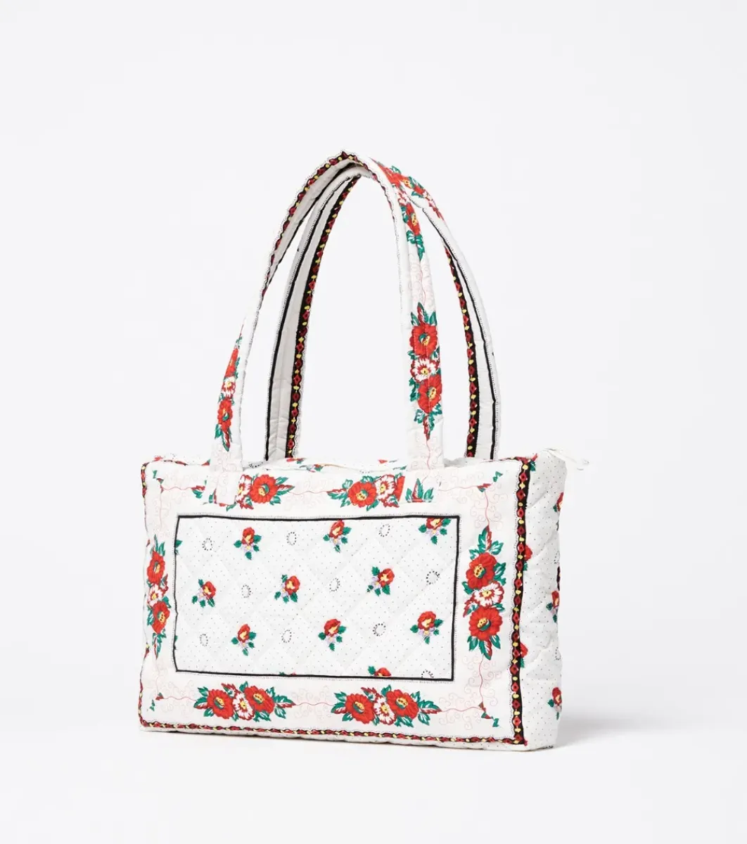 Femme Souleiado Cabas | Ligne Adiana | Sac à main ADIANA Printemps blanc rouge