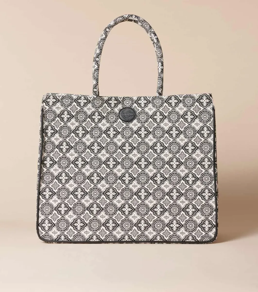 Femme Souleiado Sacs | Sac AMAREE Mosaique noir écru