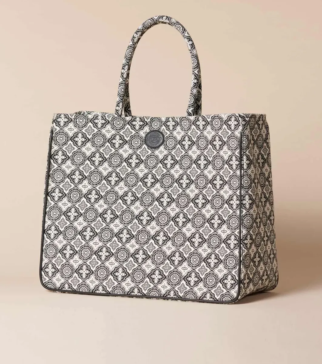 Femme Souleiado Sacs | Sac AMAREE Mosaique noir écru