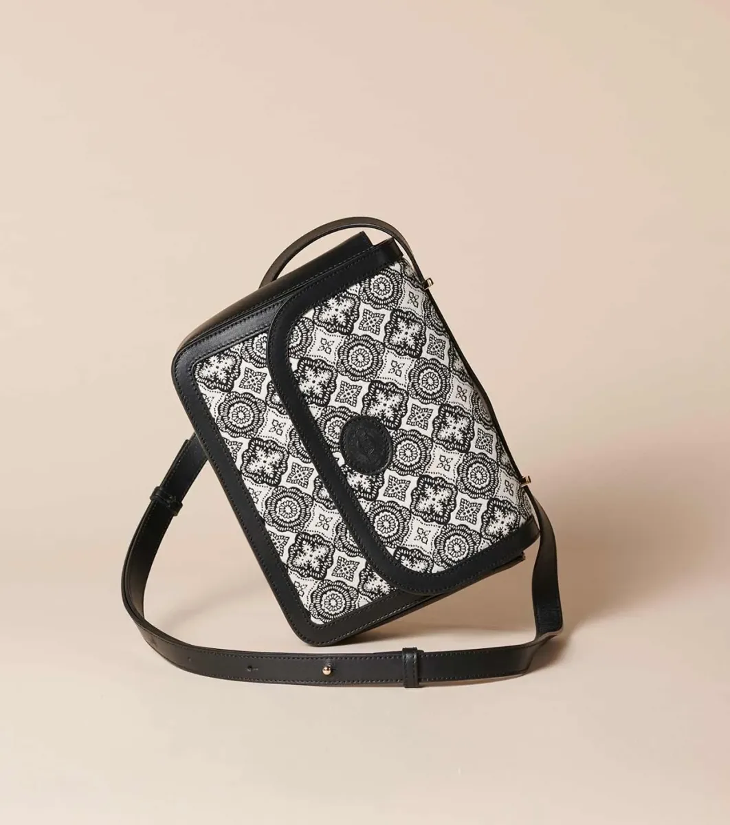 Femme Souleiado Sacs | Sac BISO Mosaïque noir écru