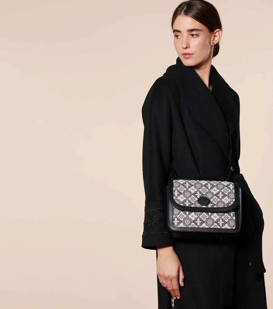 Femme Souleiado Sacs | Sac BISO Mosaïque noir écru