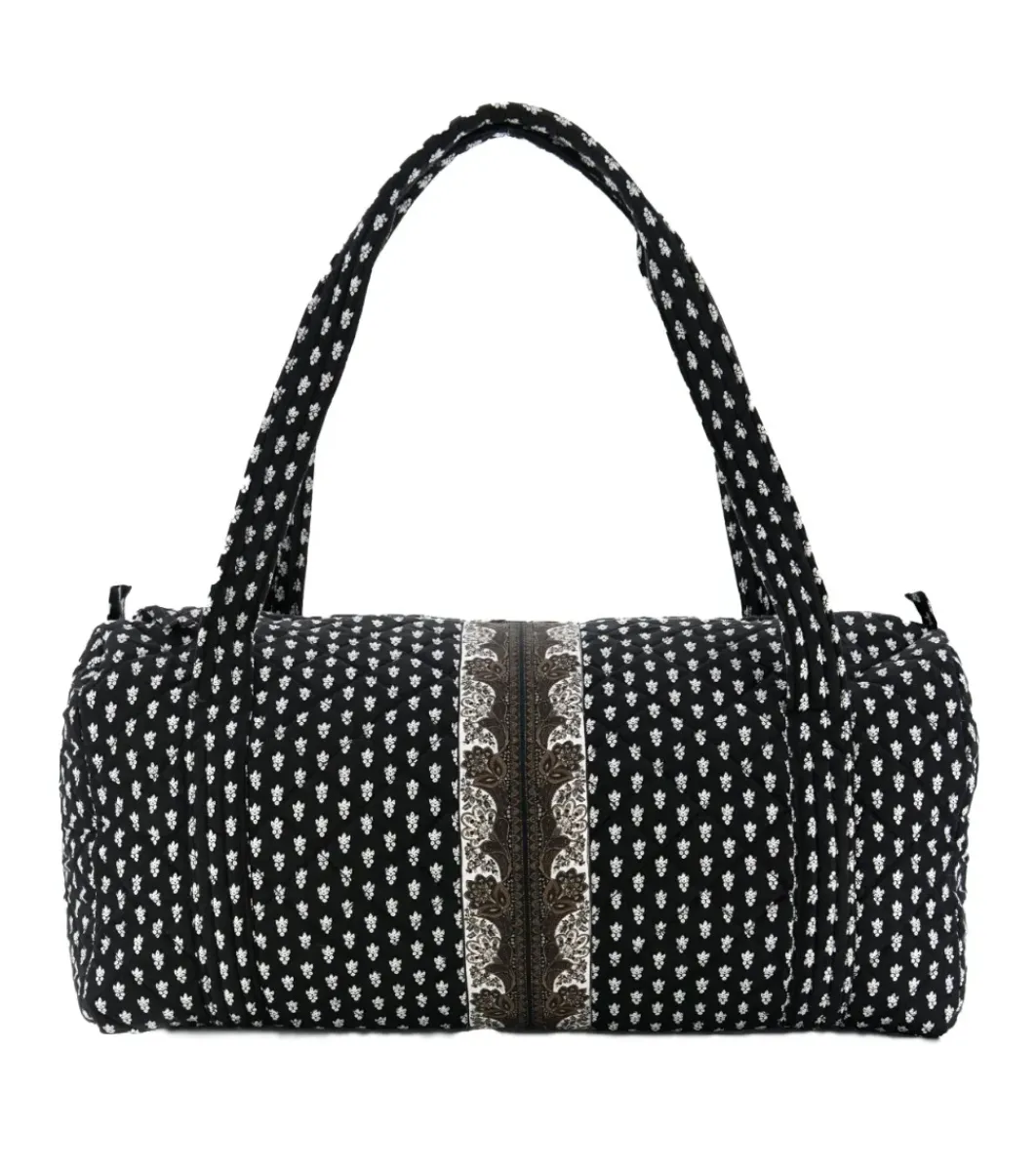Souleiado Ligne De Voyage | Sac de voyage ESCAMPADOU La Mouche Blanc fond noir