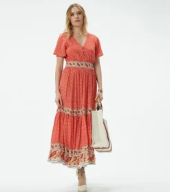 Femme Souleiado Sacs | Sac Grand cabas MARIBEL Nacre Orange