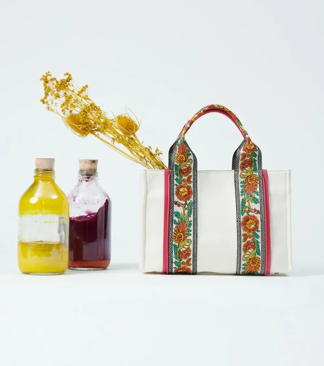 Femme Souleiado Sacs | Sac Petit cabas MARIBEL Nacre Fuchsia