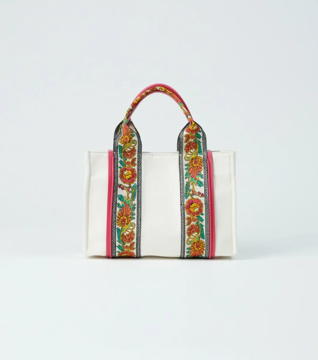 Femme Souleiado Sacs | Sac Petit cabas MARIBEL Nacre Fuchsia