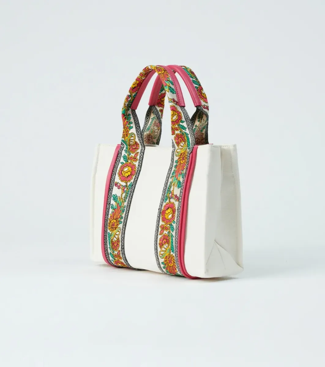 Femme Souleiado Sacs | Sac Petit cabas MARIBEL Nacre Fuchsia