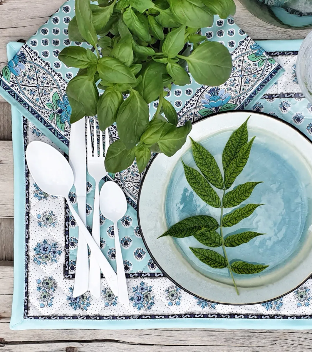 Souleiado Nos Tables Automnales | Set de table matelassé « La Fleur d'Arles »