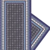 Femme Souleiado Étole | Toute La Collection | Étole laine et soie PRÉCIEUX marron bleu 65 x 190 cm
