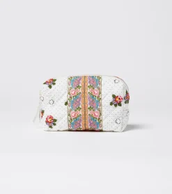 Souleiado Ligne De Voyage | Trousse de maquillage BELLA Printemps blanc