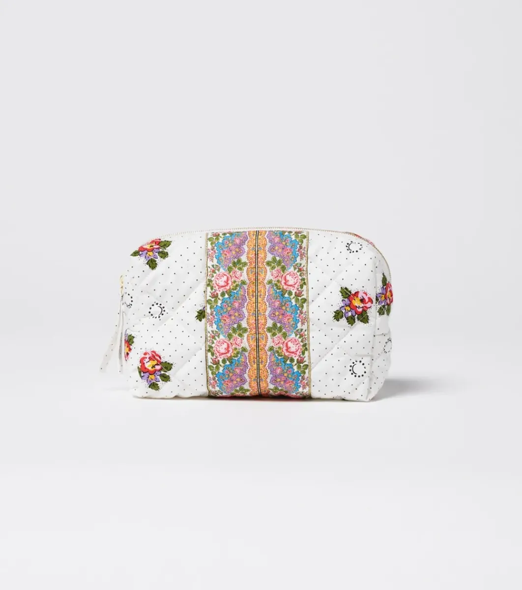 Souleiado Ligne De Voyage | Trousse de maquillage BELLA Printemps blanc