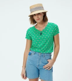 Femme Souleiado T-shirts & Débardeurs | T-Shirt POLLY Merveille menthe aqua