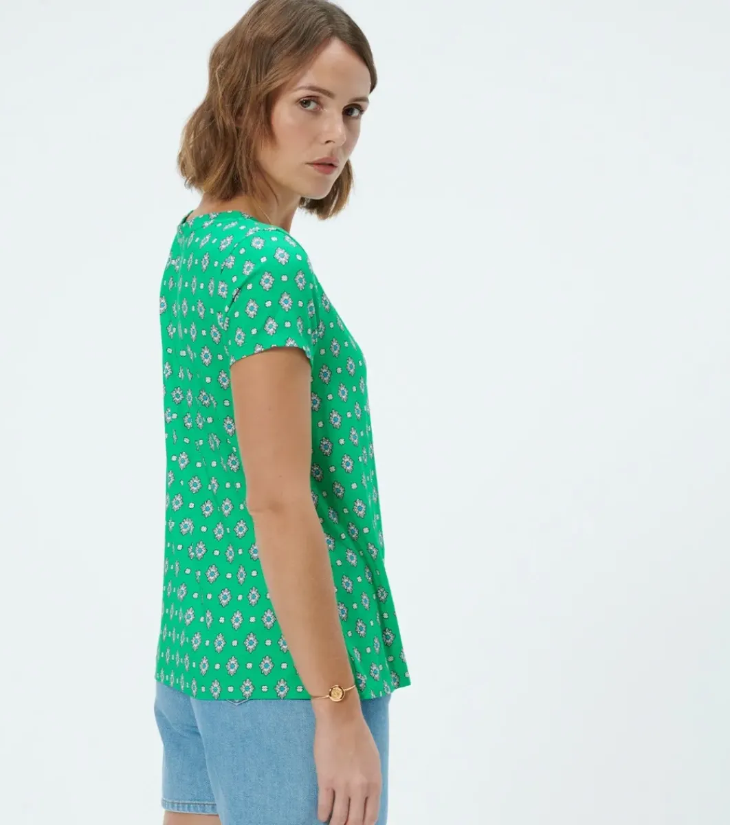 Femme Souleiado T-shirts & Débardeurs | T-Shirt POLLY Merveille menthe aqua