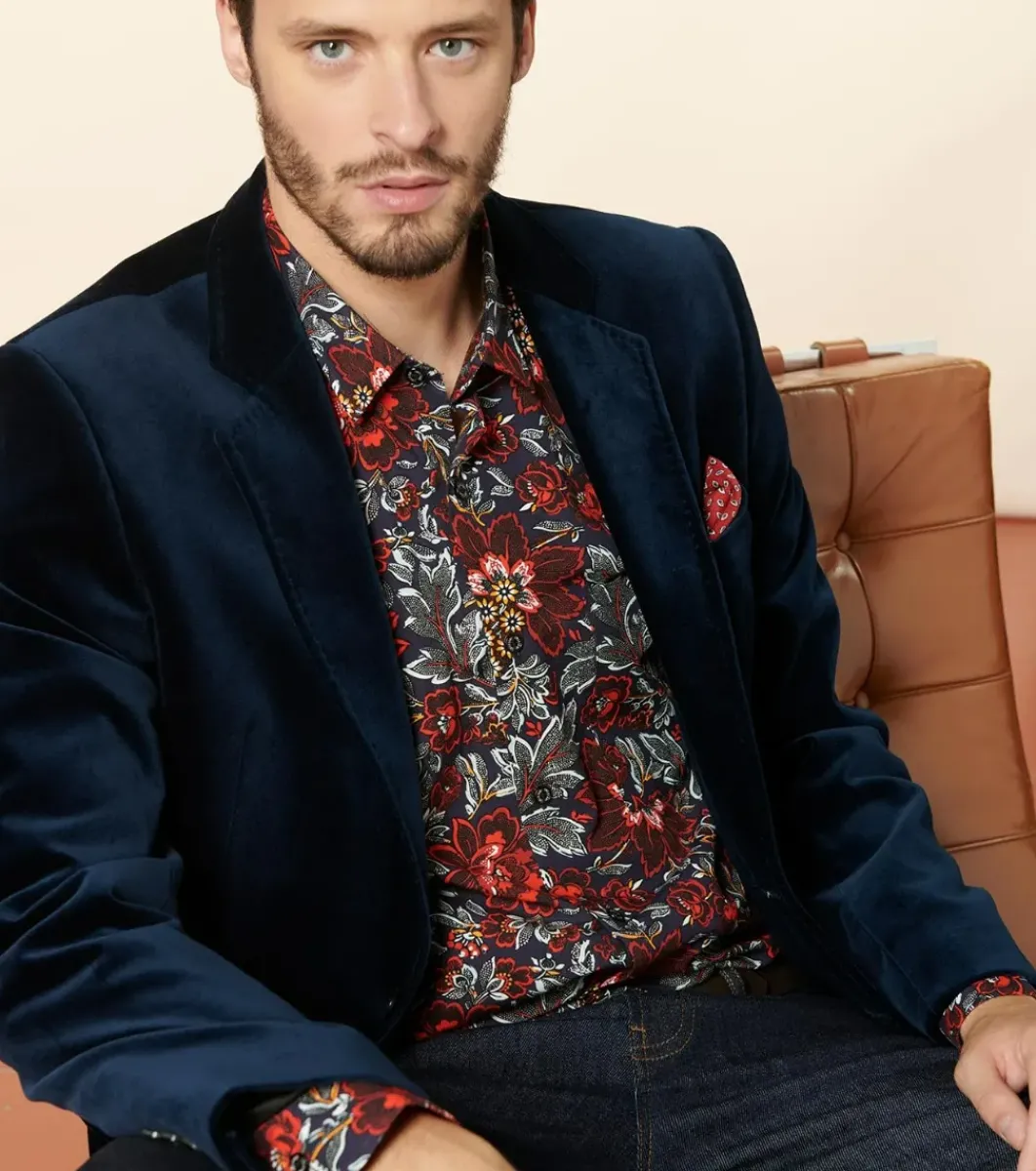 Homme Souleiado Vestes & Manteaux | Veste DANDY Velours bleu nuit