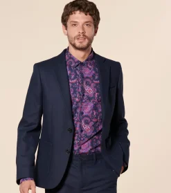Homme Souleiado Vestes & Manteaux | Veste MILAN lainage bleu nuit