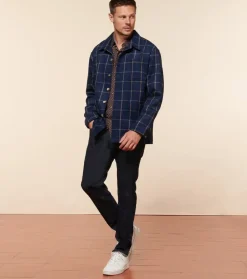 Homme Souleiado Vestes & Manteaux | Veste THEO Lainage bleu à carreaux beige